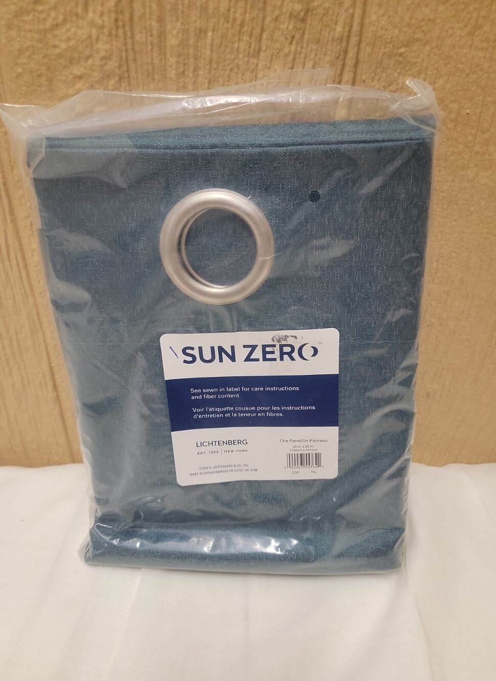Sun Zero Lichtenberg Set of 2 Curtains 40" x 95" Room Darkening Rod Pocket
